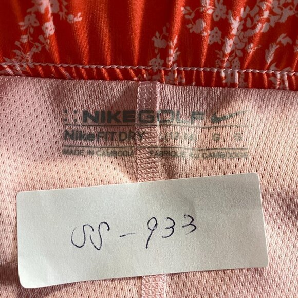 Nike Golf‎ Fit Dry Skort Skirt Golf Player Print Orange Athletic Women's Large - Picture 2 of 14
